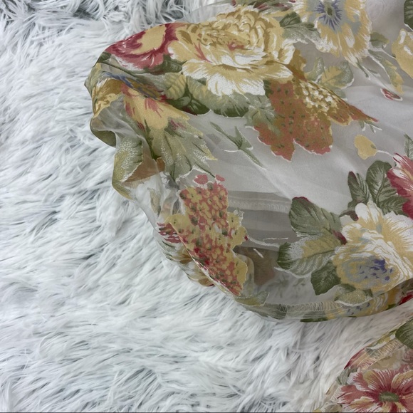 Golden Days Paris Sheer Floral Blouse ! - Picture 3 of 10